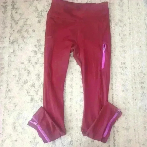 Fabletics Womens Raspberry Trinity High-Waisted Utility Legging S - Picture 2 of 13